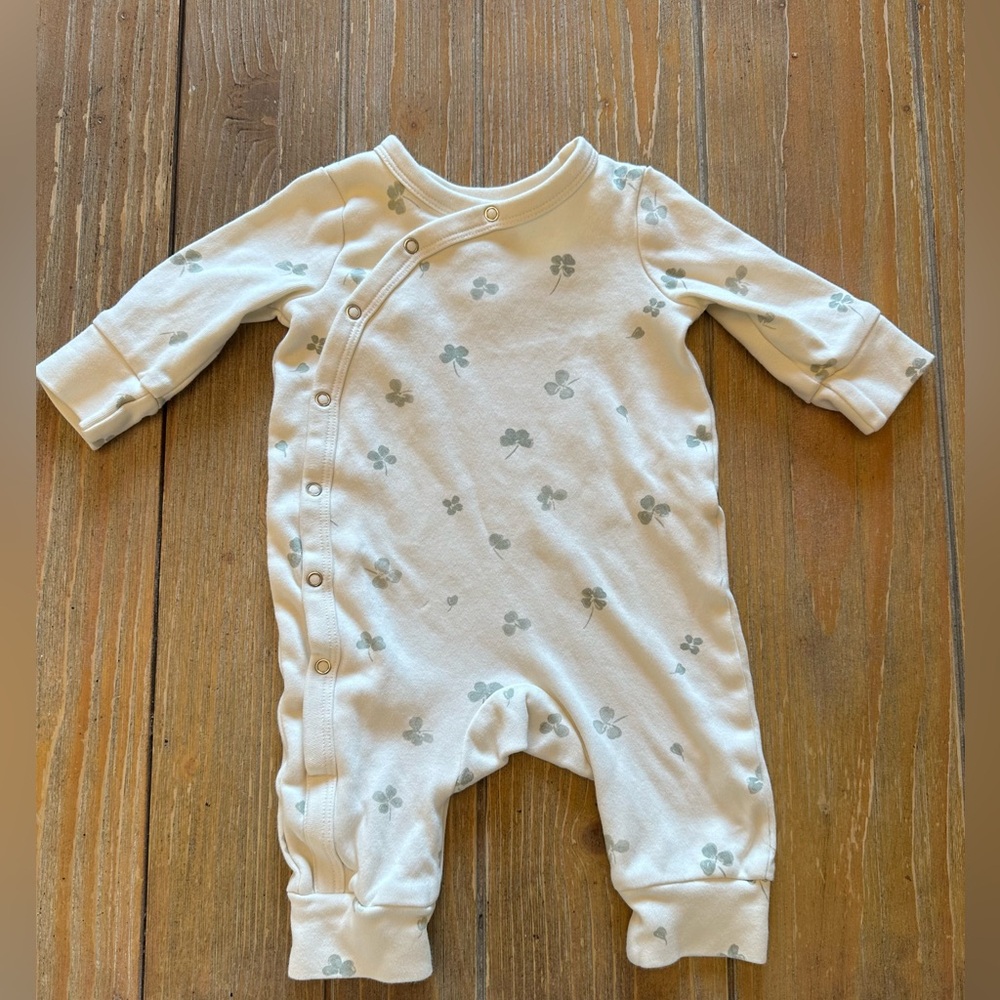 Cream and Gray Kids One Piece Bodysuit